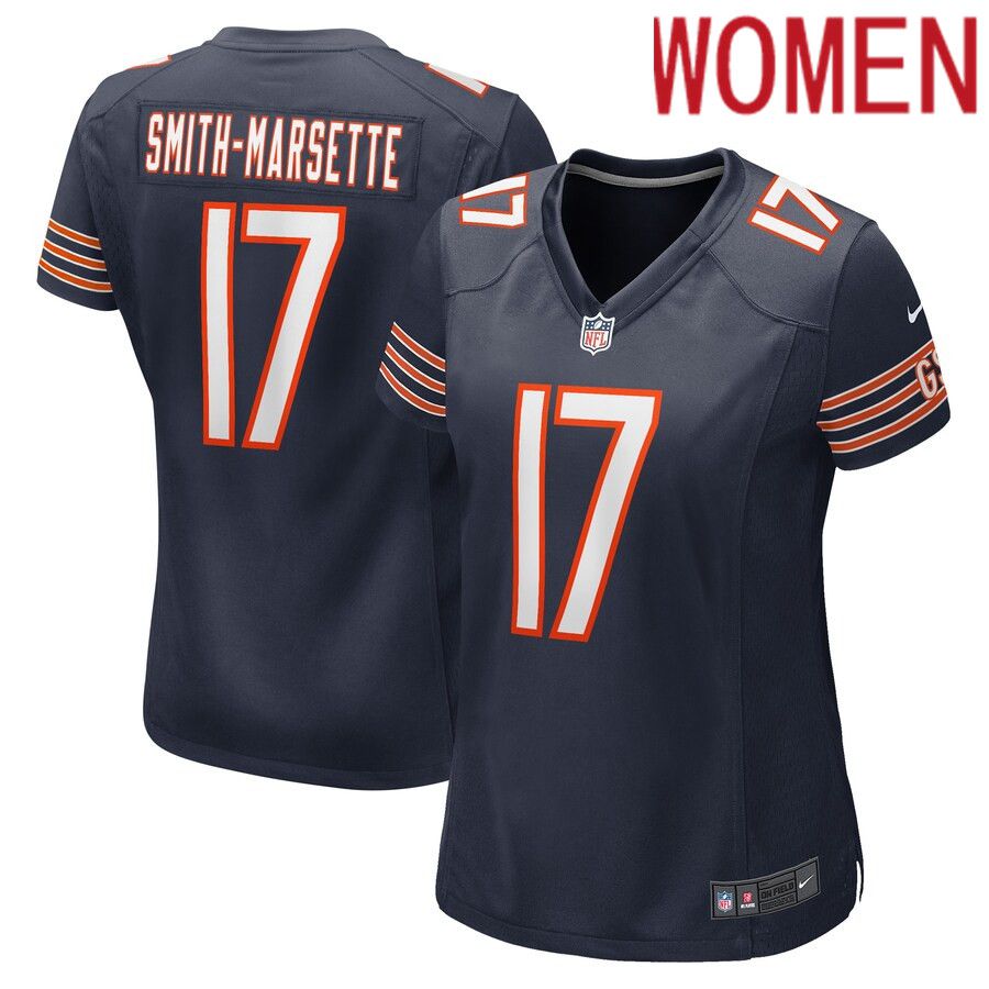 Women Chicago Bears #17 Ihmir Smith-Marsette Nike Navy Game Player NFL Jersey